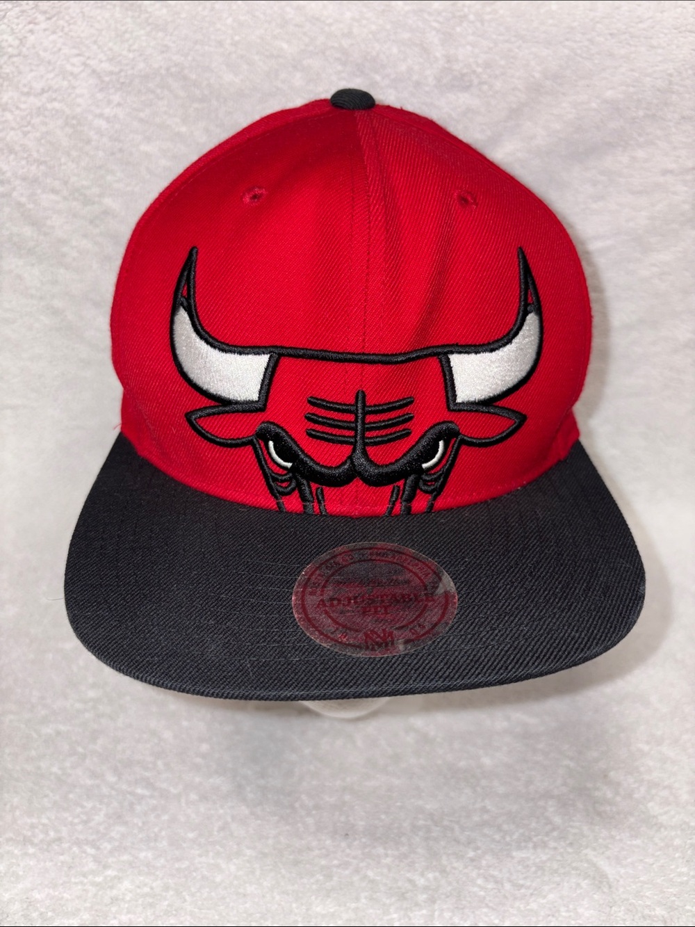 Mitchell & Ness Chicago Bulls Red and Black Snapback Hat